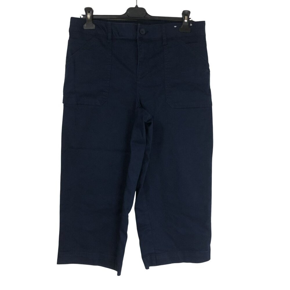 Khakis & Company Capri Pants Womens Navy Blue Size 8 Stretch